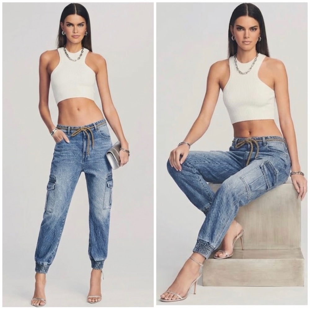 SER.O.YA Veronica Drop Crotch Joggers Size 26 Tahoe Denim Jeans Harem